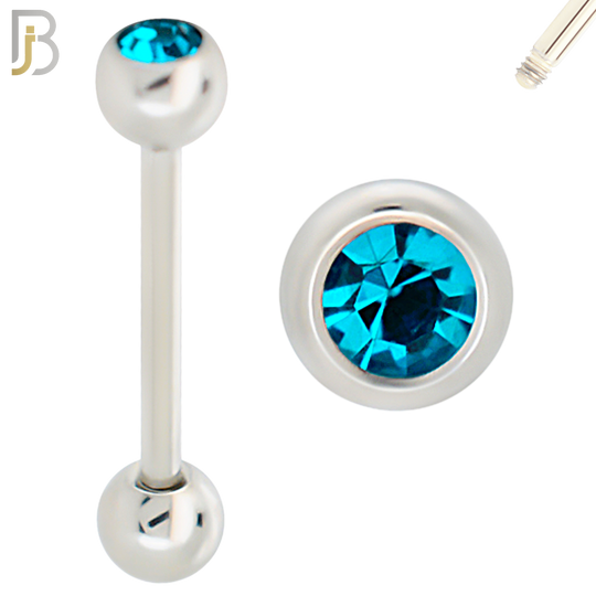 BB05S-5 - 316L Surgical Steel Screw Barbell with 5mm Bezel Ball External Threaded (PACK OF 6) image 6