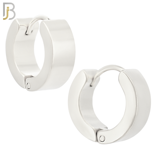 ES85S - 316L Stainless Steel Plain Design Huggies Clip On image 5