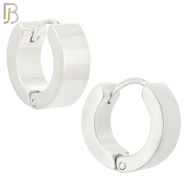 ES85S - 316L Stainless Steel Plain Design Huggies Clip On image 5