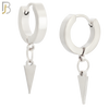 ES101 - 316L Stainless Steel Dangling  Triangle Huggies Clip On image 1