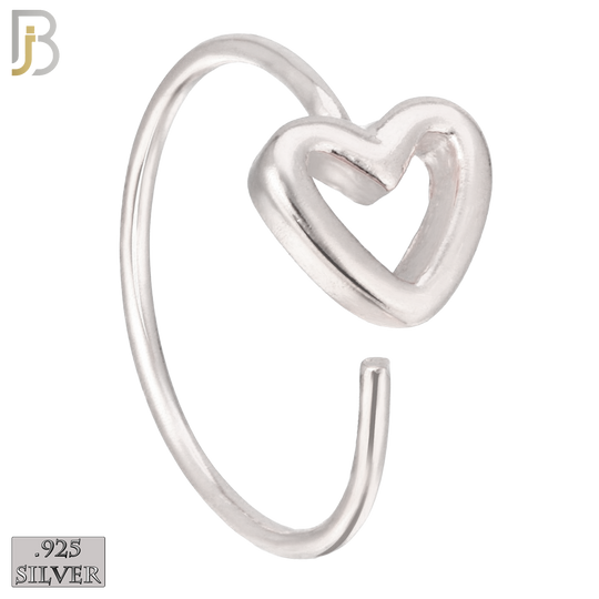 925-CT06 - 925 Sterling Silver 22g Thickness Hollow Heart Design (PACK OF 6) image 0