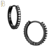 ES02K - 316L Stainless Steel Black Plated Prong Setting Zircon with 2mm Front Thickness Huggies image 4
