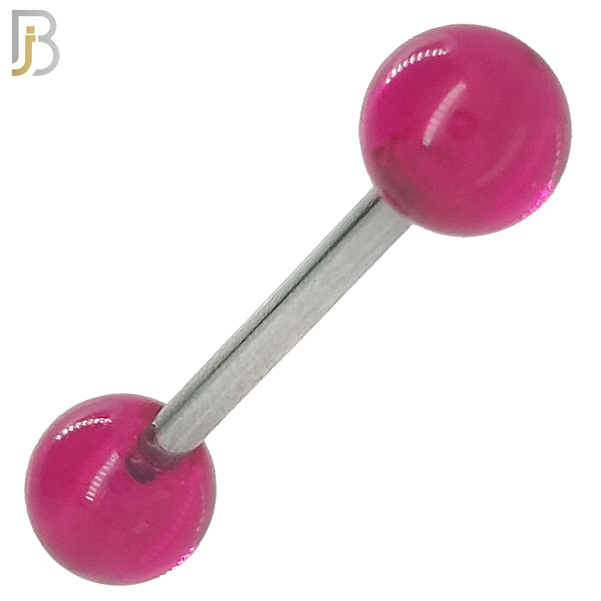 BB03T - 316L Surgical Steel Screw Barbell with Transparent Acrylic Ball Screw External Threaded (PACK OF 6) image 2