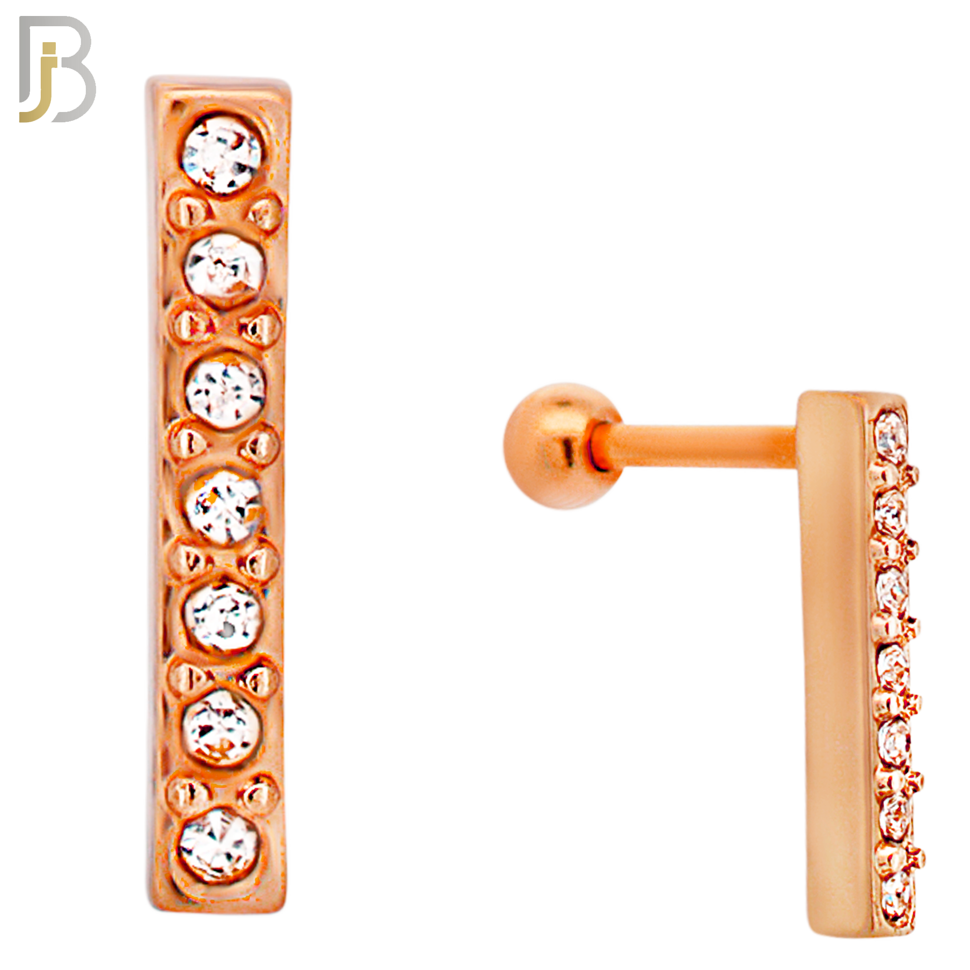 TB113 -  316L Stainless Steel Bar Tragus/Cartilage Barbell (PACK OF 6) image 3