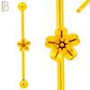 BB72 - 316L Surgical Steel Screw Bar with Flower Design  Barbell Industrial (PACK OF 4) image 2