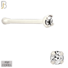 925-PK-NR01S-3C - Mixed of 1.5mm, 1.8mm, 2mm Clear CZ 22g Thickness  925 Sterling Silver Nose Bones, Prong Set Packages Pack of 120 image 2