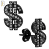 ES168 - 316L Stainless Steel Dollar Sign Design Earring Stud image 2