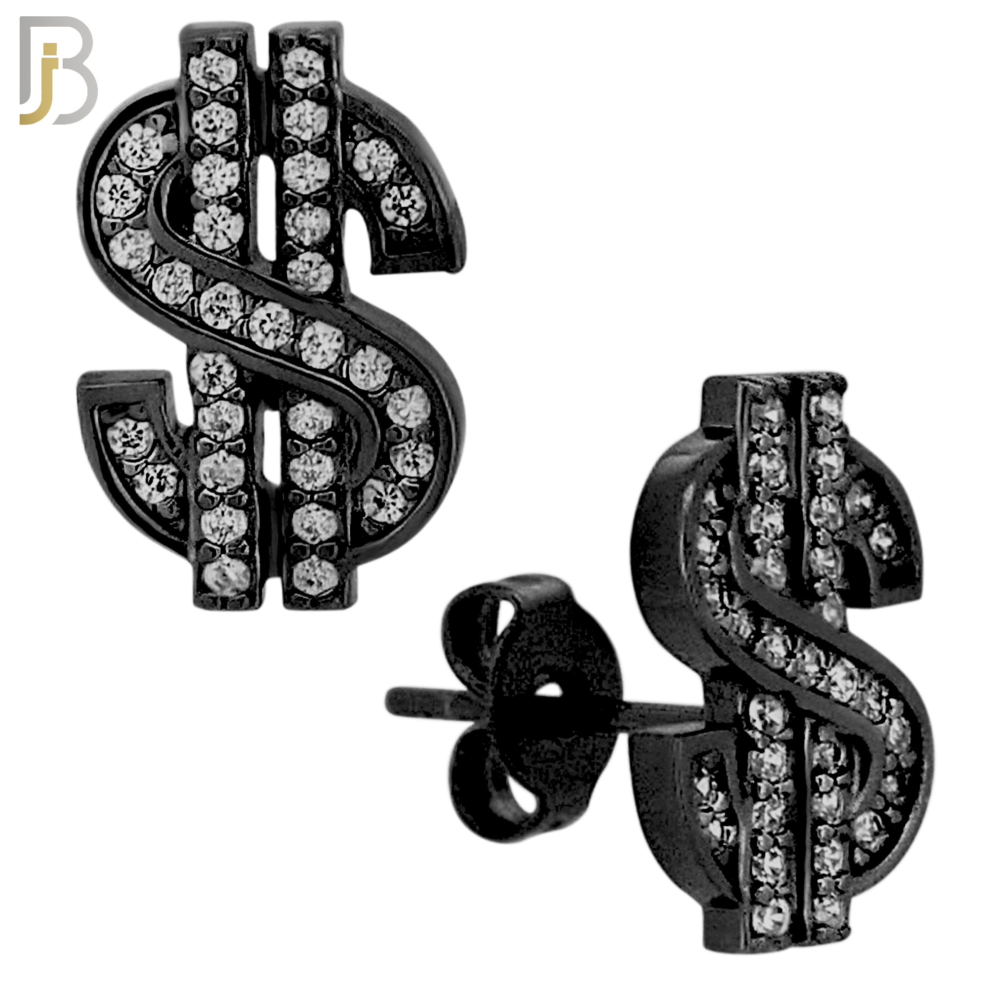 ES168 - 316L Stainless Steel Dollar Sign Design Earring Stud image 2