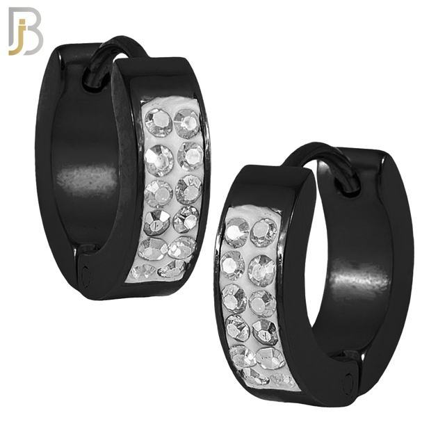 ES03 - 316L Stainless Steel Multi Zircon 4mm Front Thickness Huggies image 4