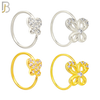 925-PK-CT9MX6-SG60 - 925 Sterling Silver Two Butterfly Designs Nose Hoop - Pack of 60 image 1