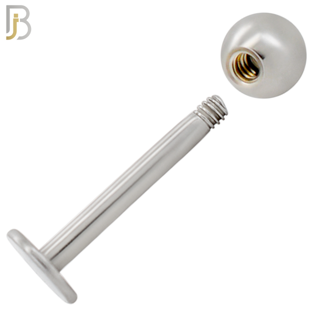 LB06SC - 316L Surgical Steel Labret Screw Ball with CZ External Threaded (PACK OF 6) image 2