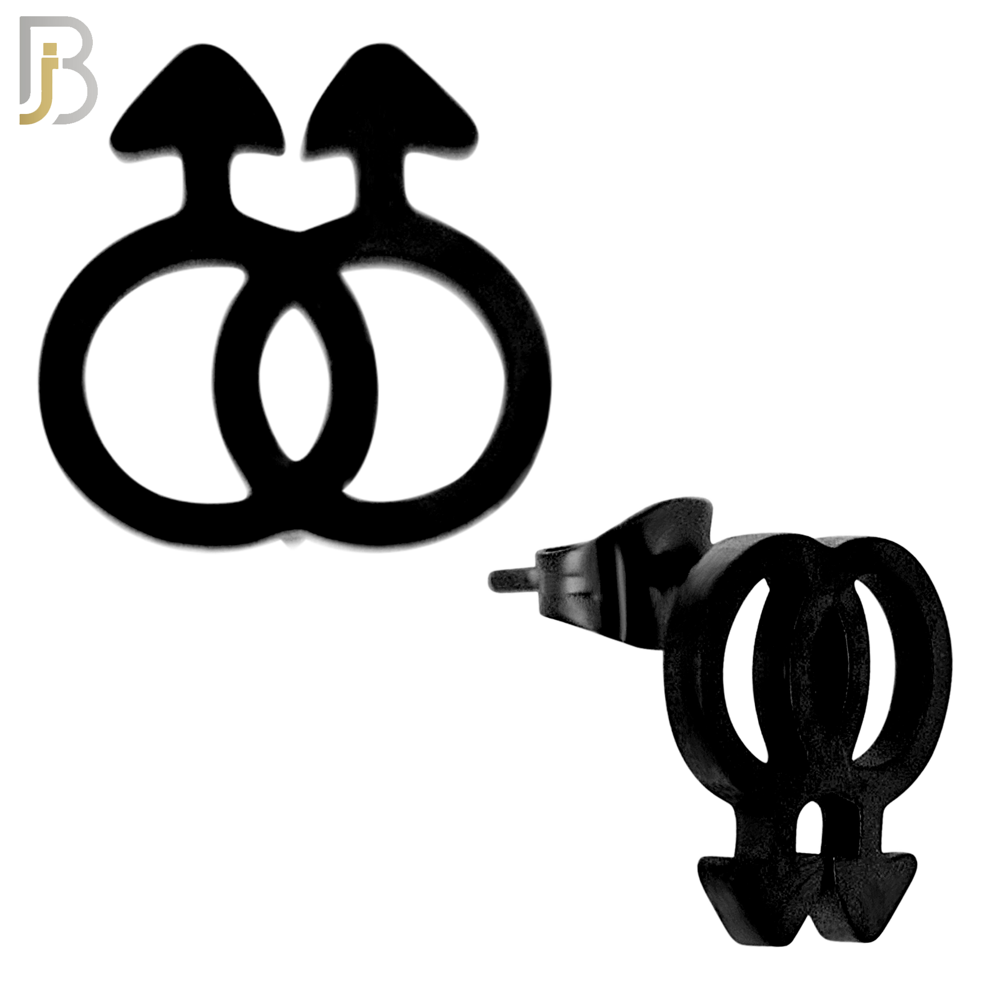 ES09 - 316L Stainless Steel LGBT Gay Symbol Gender Design Earring Stud image 3