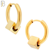 ES317 - 316L Stainless Steel Cube Huggies Earring image 3