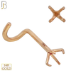14-NR03R-20 - 20g Thickness 14k Solid Rose Gold Prong Setting Nose Screw, Cork Screw Mounting Only image 5