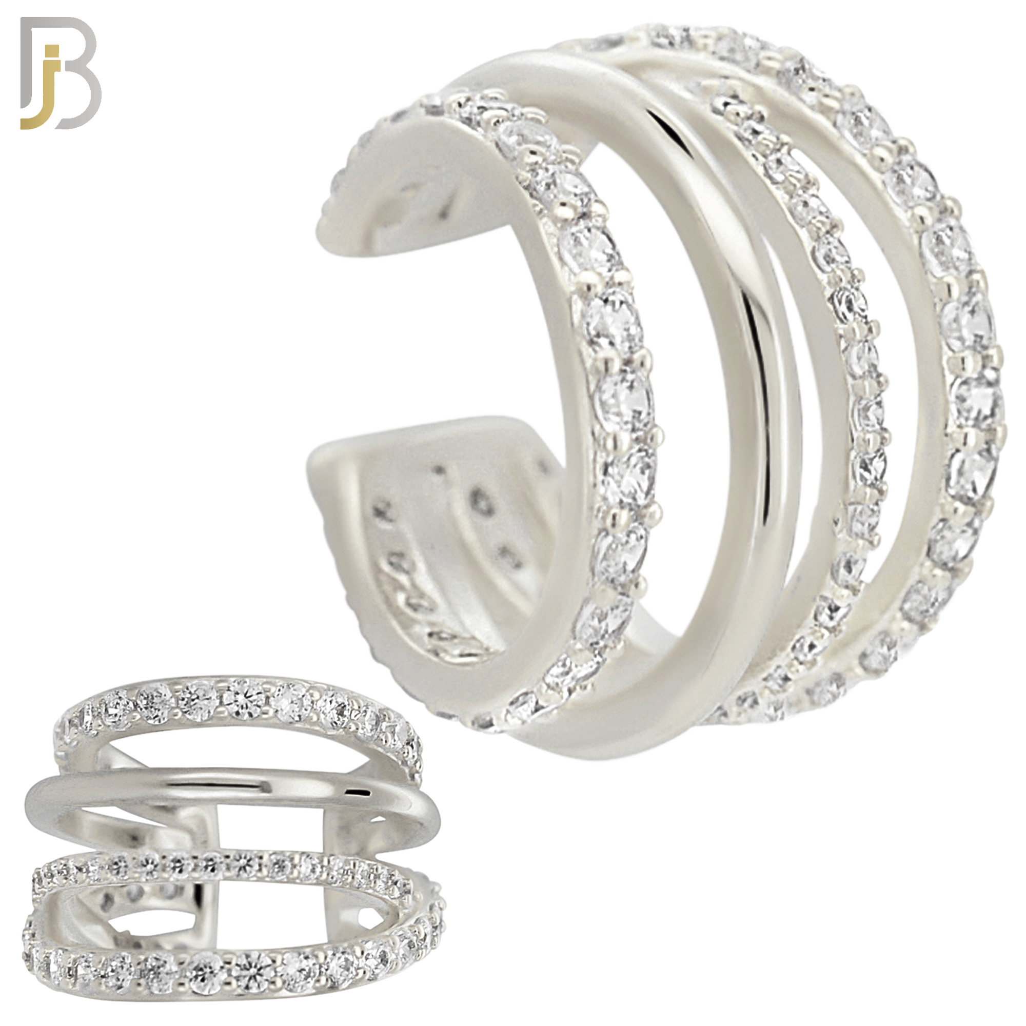 FES006 - Three Hoop Ear Cuff in Brass (Sold Per Piece) image 1