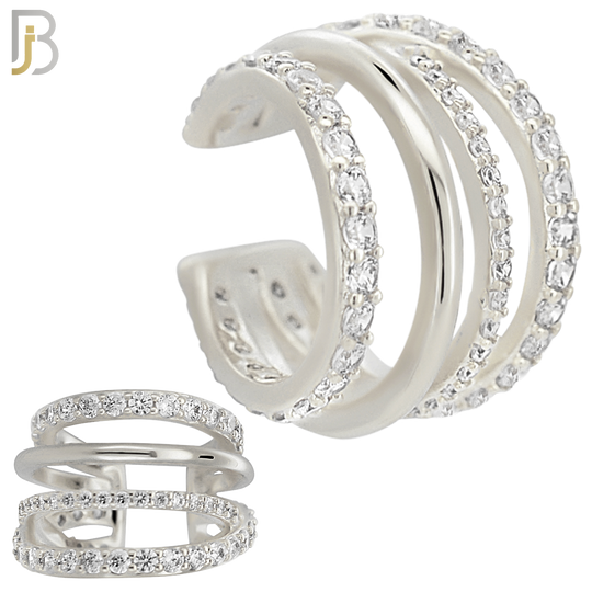 FES006 - Three Hoop Ear Cuff in Brass (Sold Per Piece) image 1