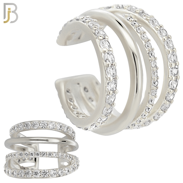 FES006 - Three Hoop Ear Cuff in Brass (Sold Per Piece) image 1