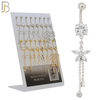 PK-N005 - 316L Surgical Steel Different Designs Dangle Belly Rings - Pack of 16 image 0