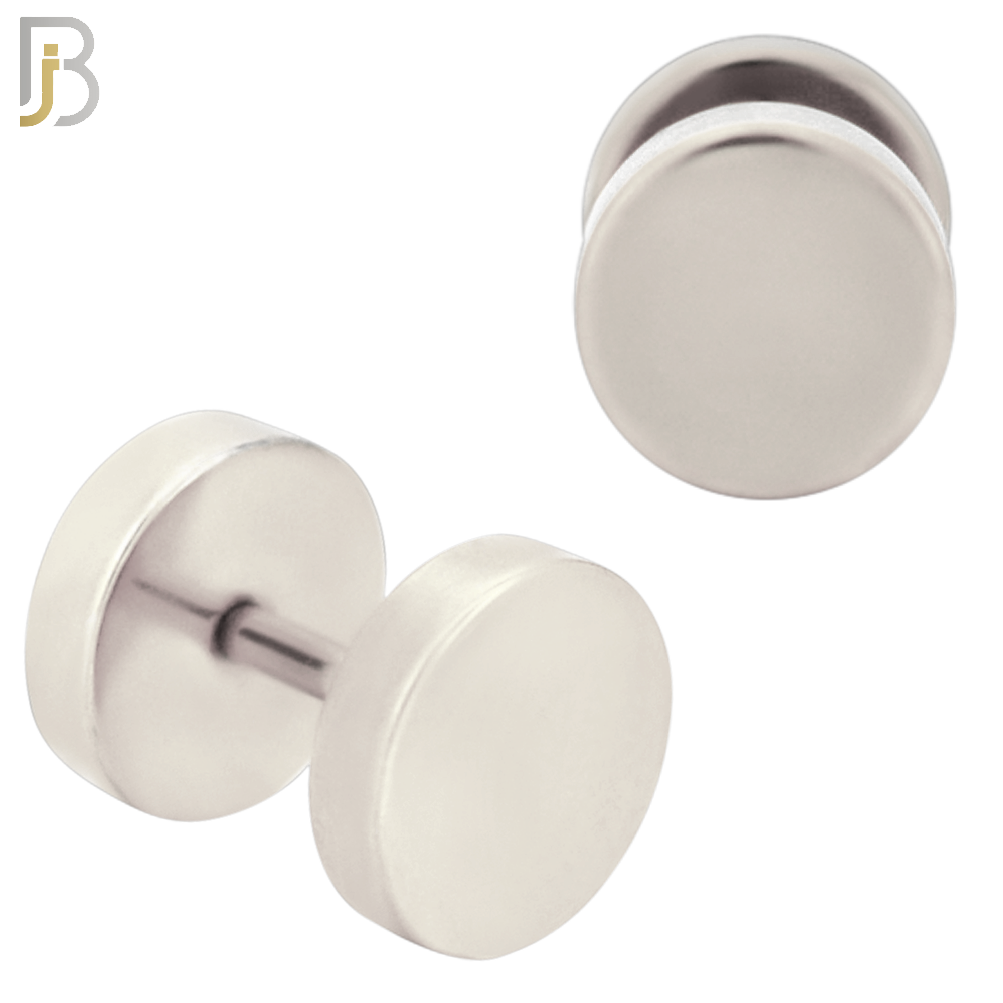 FP28S - Surgical Steel Plain Fake Plug (PACK OF 3 Pairs) image 3