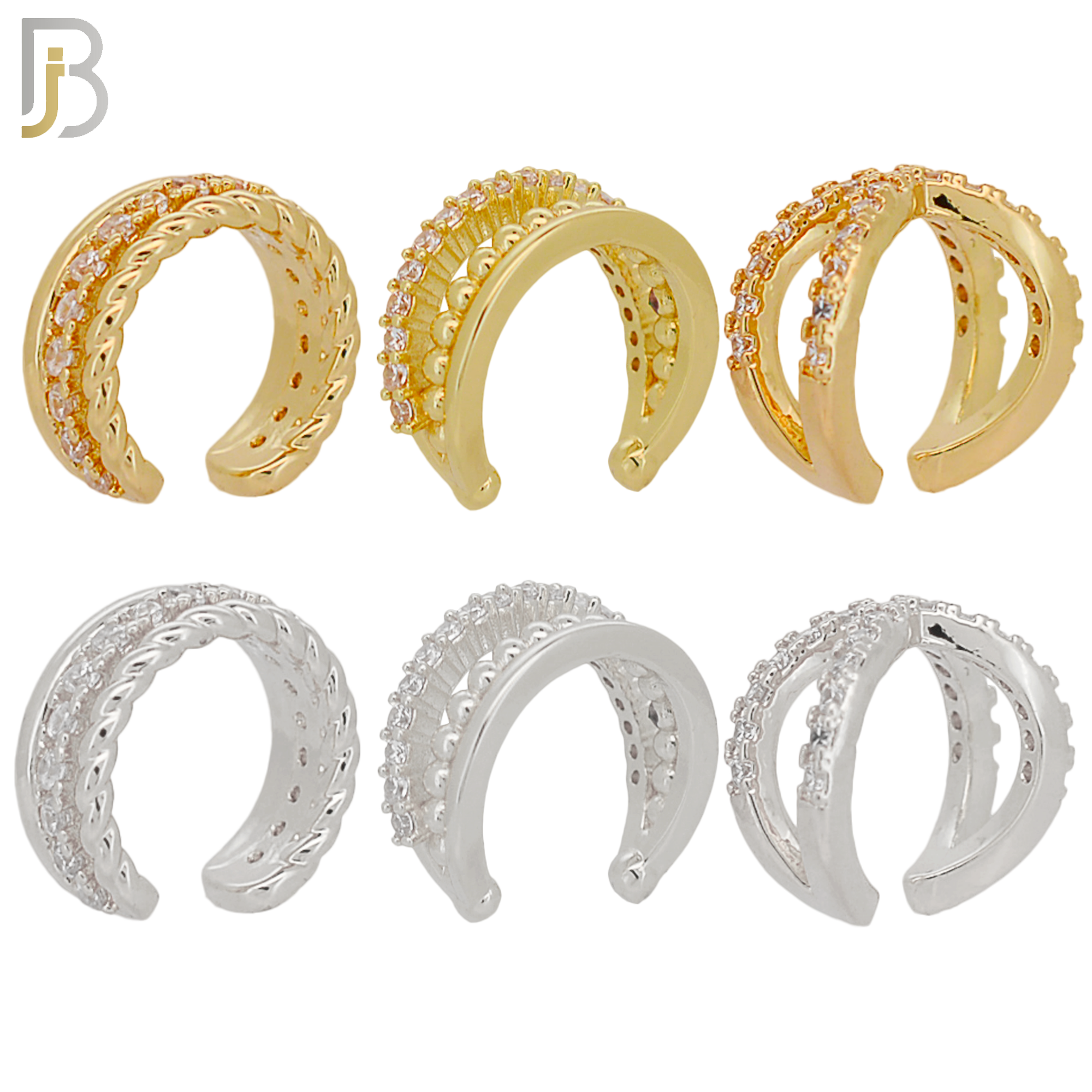 PK-FES07M - Brass Package Ear Cuff in Different Designs. Pack of 30 image 1