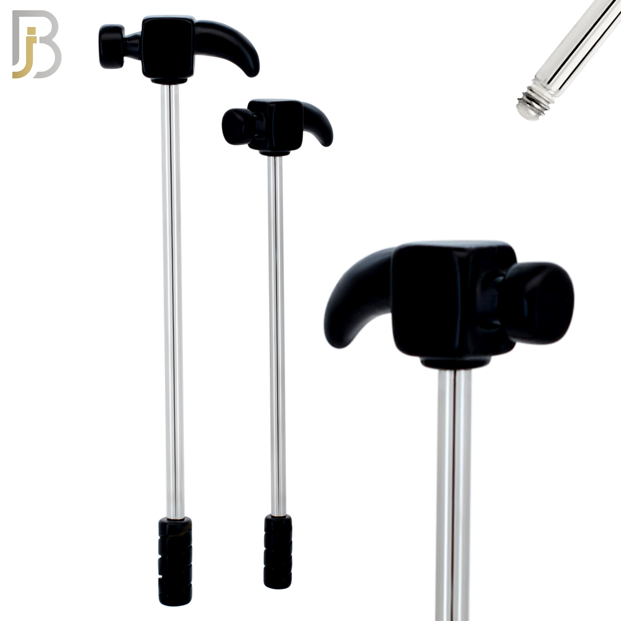 BB09 - 316L Surgical Steel Screw Barbell Hammer Design Industrial (PACK OF 4) image 2