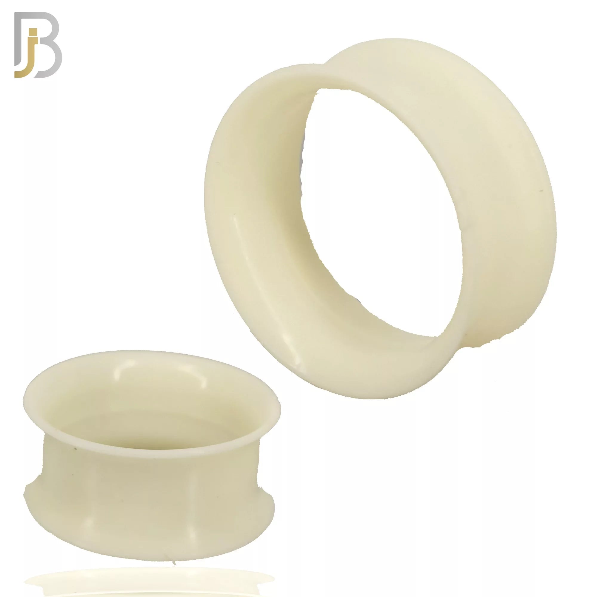 PS04S - Skin Color Soft Silicone Tunnel Double Flare Plugs Pair image 0