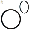 CT02K - Black Plated 316L Surgical Steel Hoops Seamless Continuous Ring Twist to Open image 1