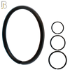 CT02K - Black Plated 316L Surgical Steel Hoops Seamless Continuous Ring Twist to Open image 0