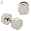 FP28S - Surgical Steel Plain Fake Plug (PACK OF 3 Pairs) image 2