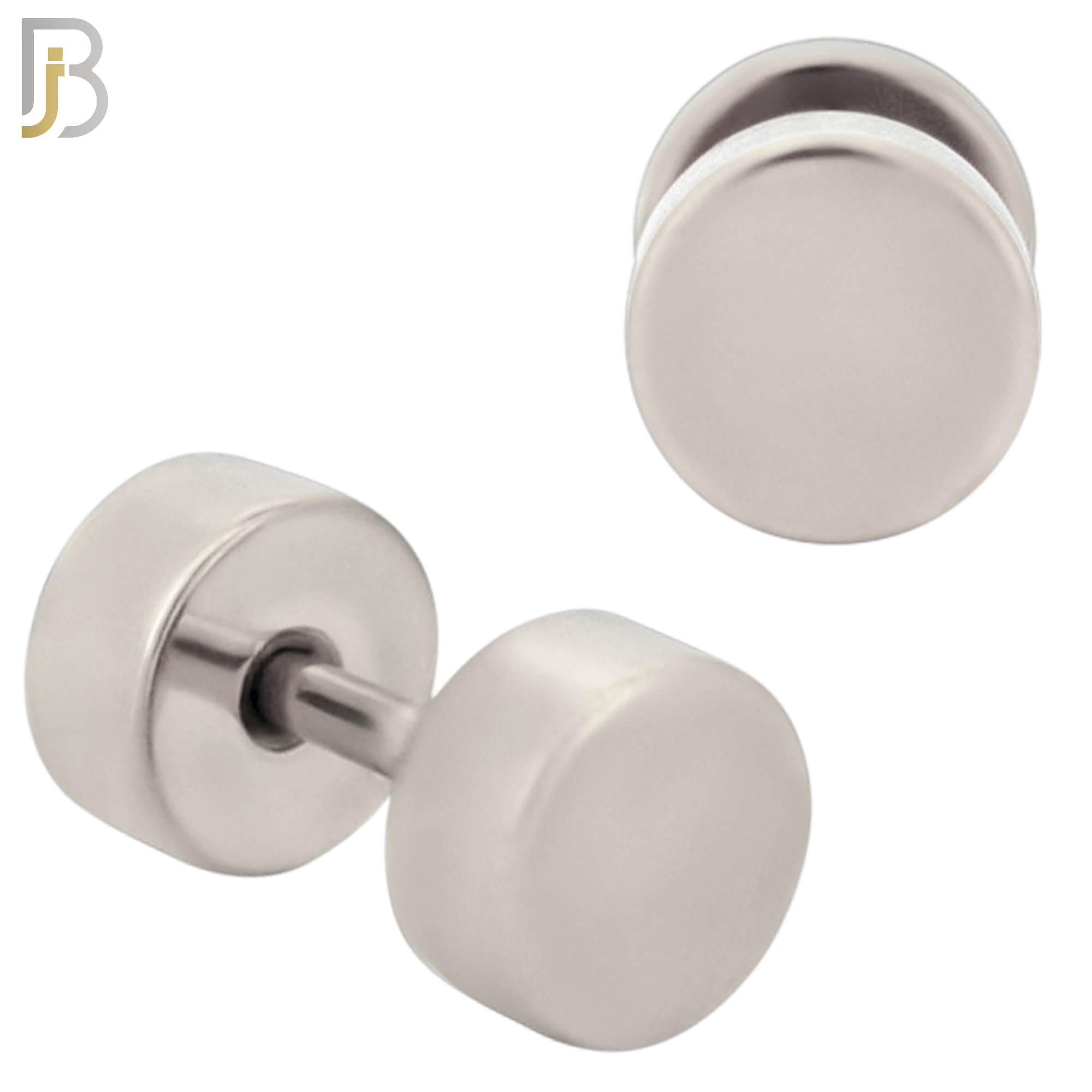 FP28S - Surgical Steel Plain Fake Plug (PACK OF 3 Pairs) image 2