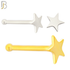 NR43B - 316L Surgical Steel Nose Bone with Plain Solid Star Design (PACK OF 6) image 0