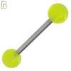 BB03G - 316L Surgical Steel Screw Barbell with Glow in the Dark Acrylic Ball Screw External Threaded (PACK OF 6) image 1