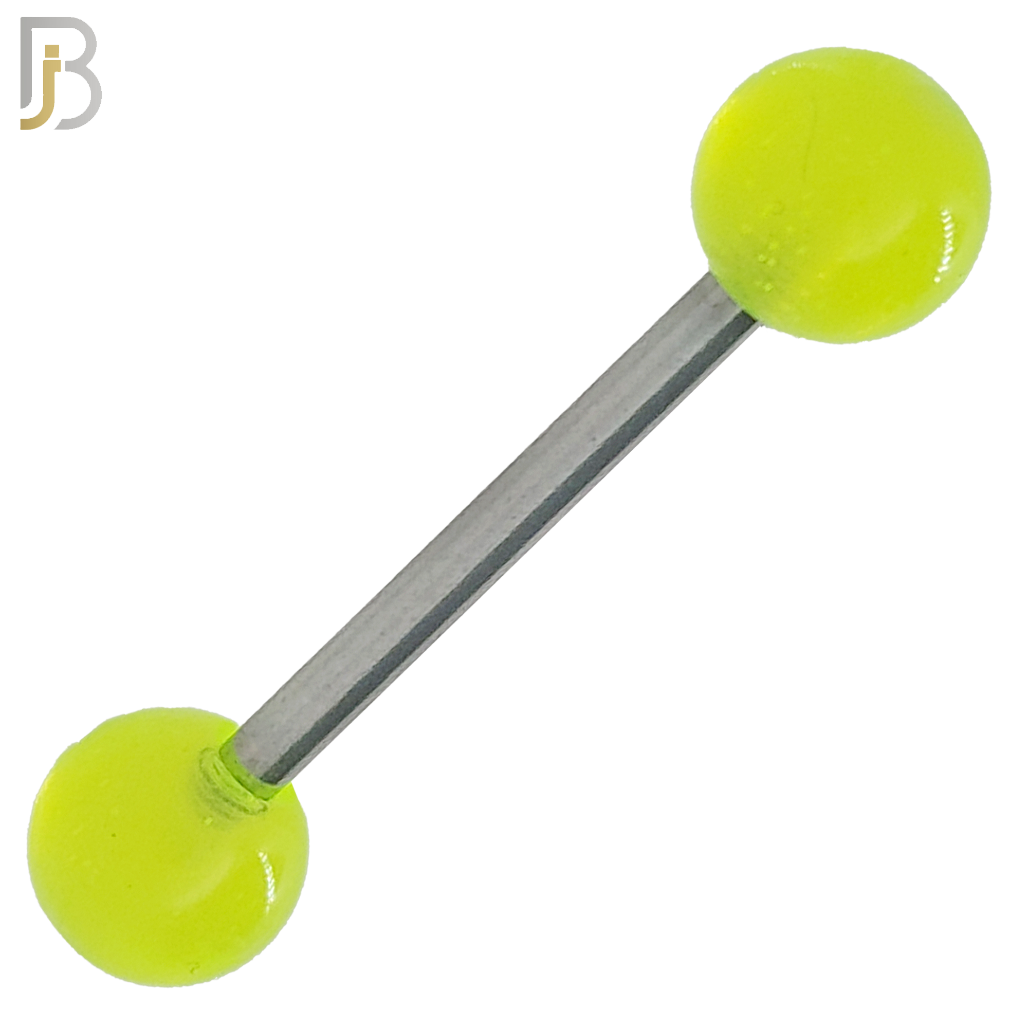 BB03G - 316L Surgical Steel Screw Barbell with Glow in the Dark Acrylic Ball Screw External Threaded (PACK OF 6) image 1