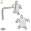 925-NR122L - 925 Silver Turtle Shape with Enamel L-Shape - Pack of 6 image 2