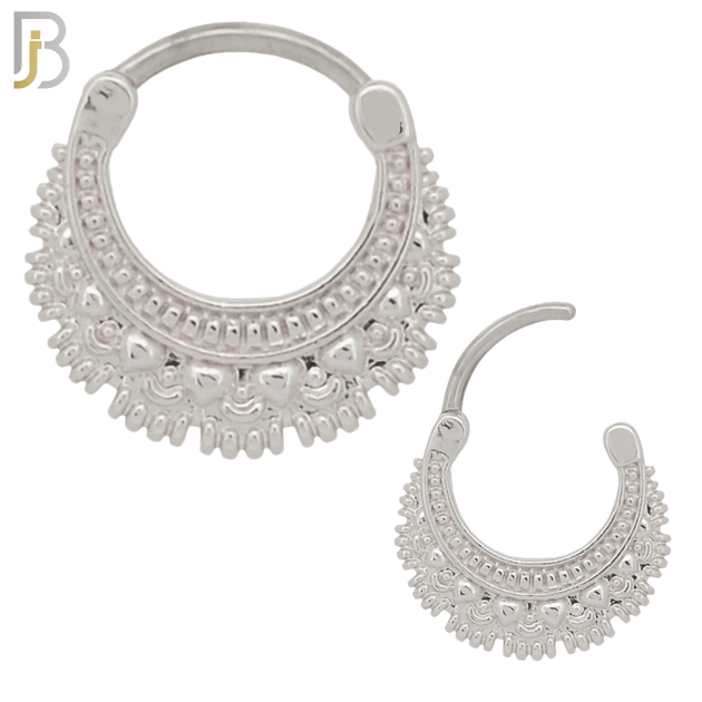 CT72 - 316 Surgical Steel Ornate Design Nose Clicker for Septum Piercing (PACK OF 6) image 0