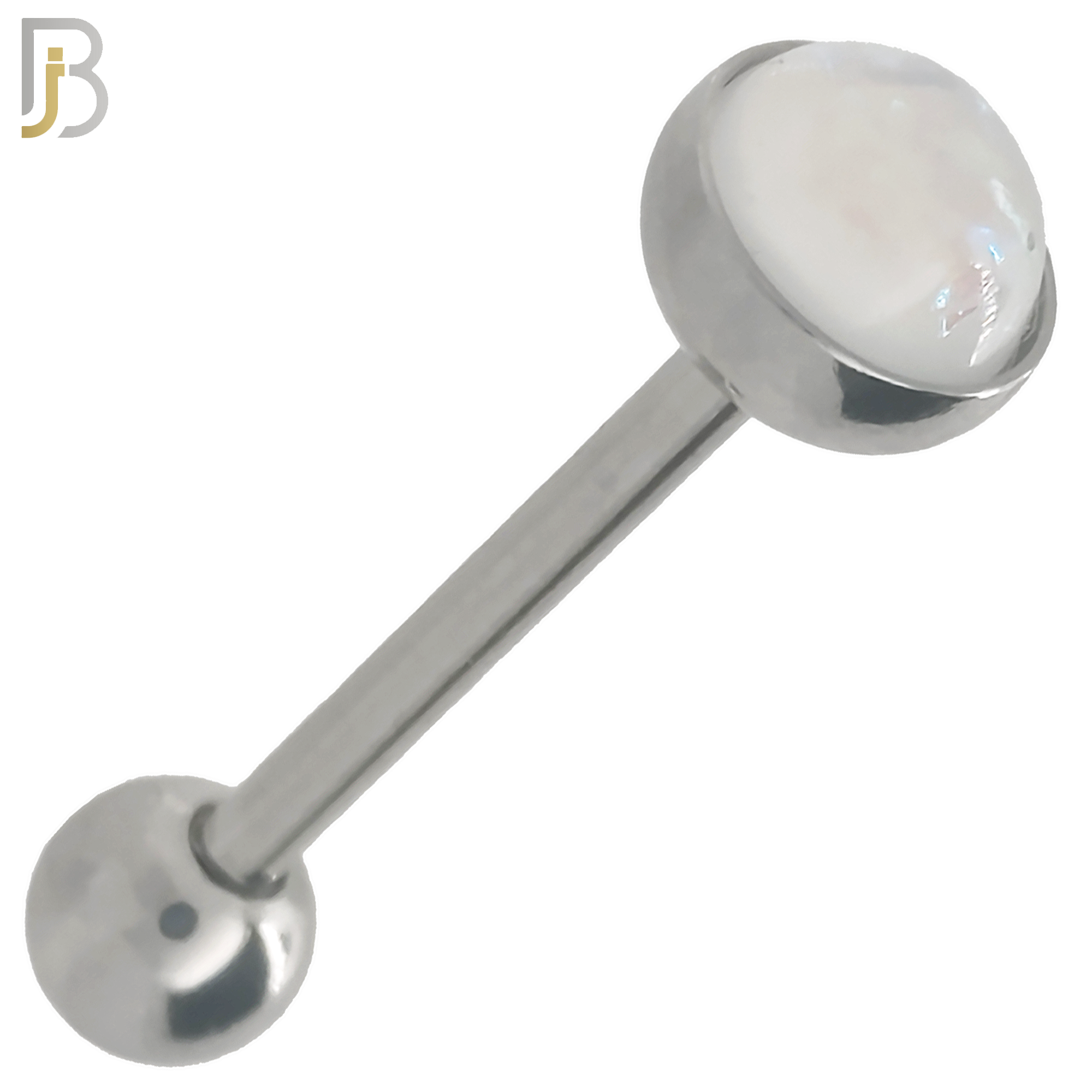 PK-BB07S - 316L Surgical Steel Barbell with Opal Top Mushroom Design  Screw Pack of 120 image 1