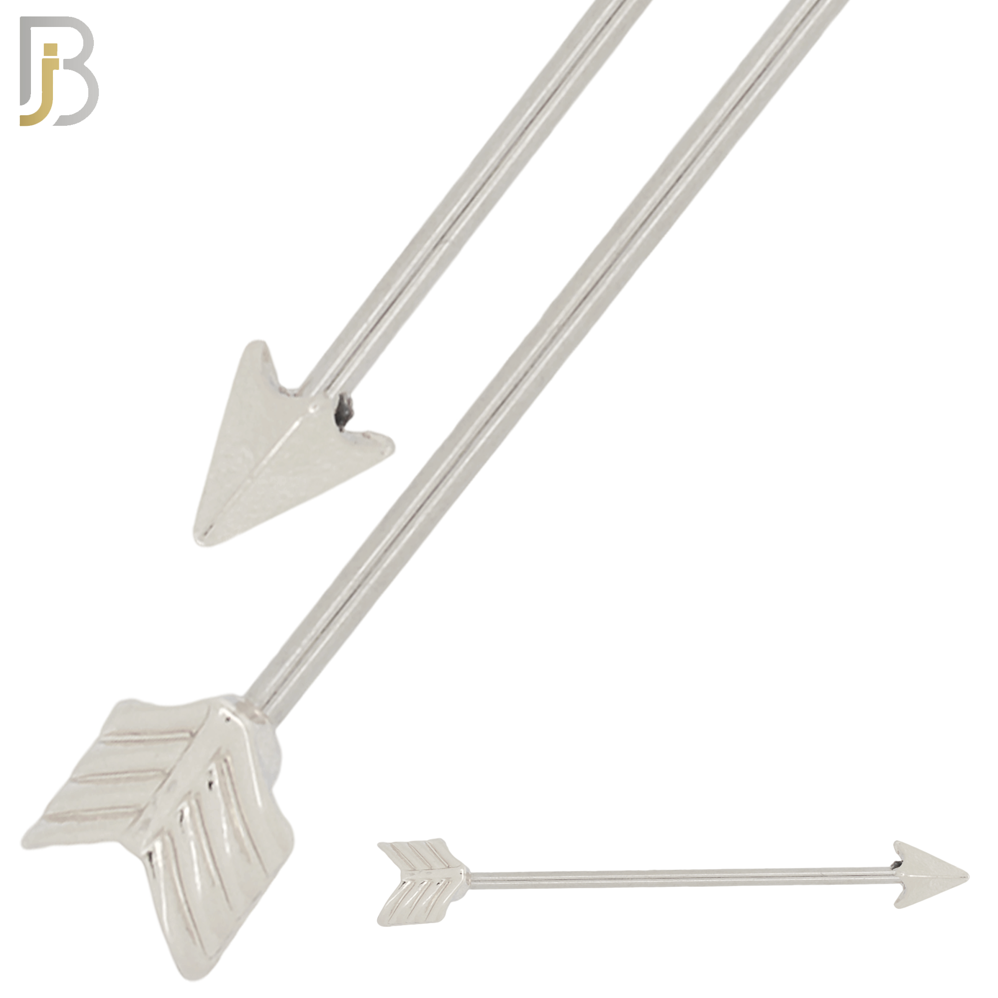 BB35 - 316L Surgical Steel Screw Bar with Alloy Arrow Design Barbell Industrial (PACK OF 6) image 0