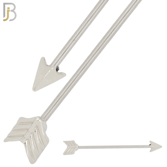 BB35 - 316L Surgical Steel Screw Bar with Alloy Arrow Design Barbell Industrial (PACK OF 6) image 0