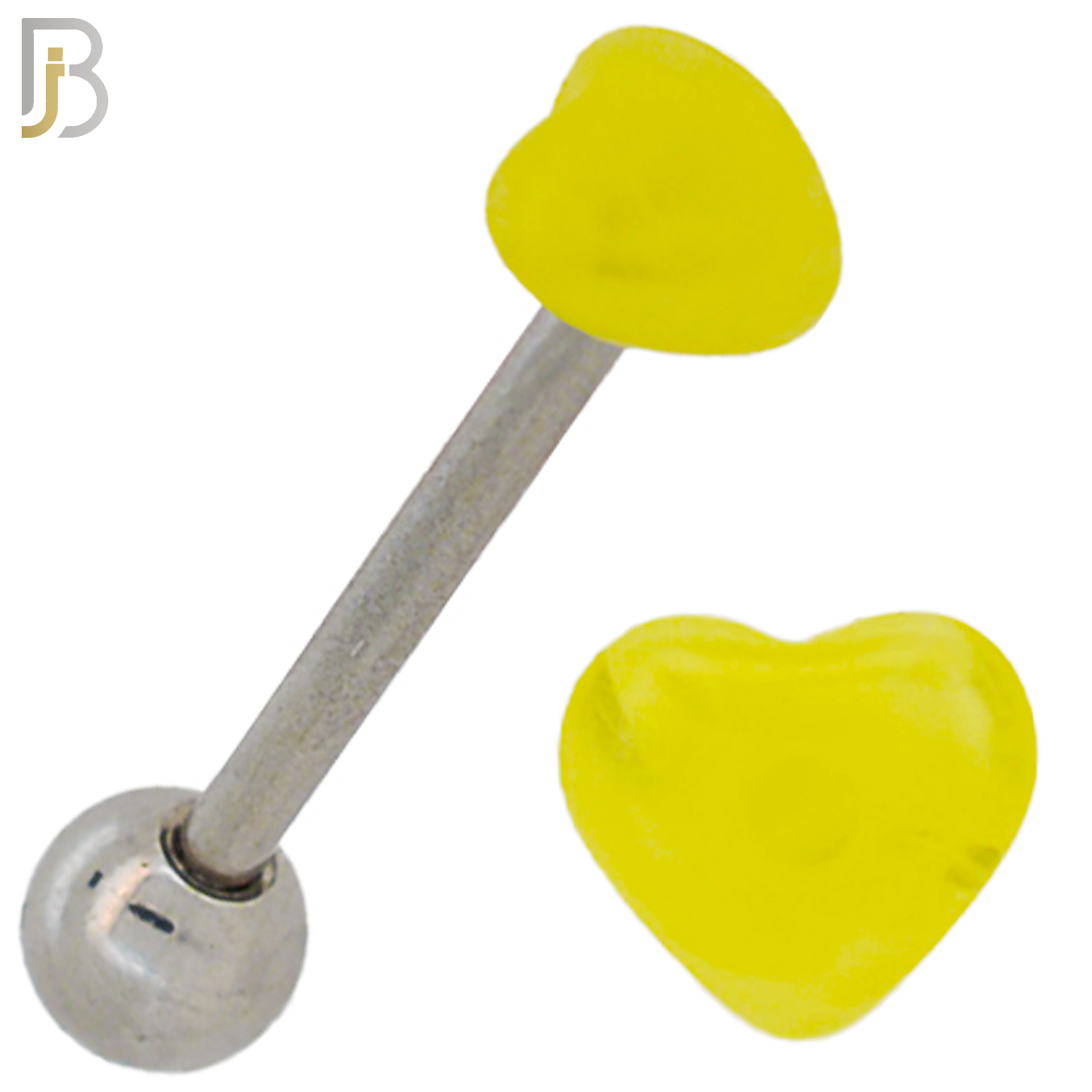 PK-BB49 - 316L Surgical Steel Barbell with Acrylic Marble Heart Screw External Threaded Pack of 120 image 6