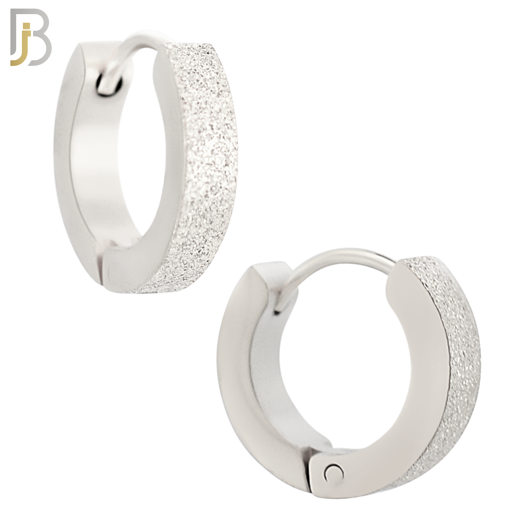ES86S - 316L Stainless Steel Sandpaper Design Huggies Clip On image 2