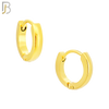 ES01G - 316L Stainless Steel Gold Plated Plain Curve Design Huggies image 1