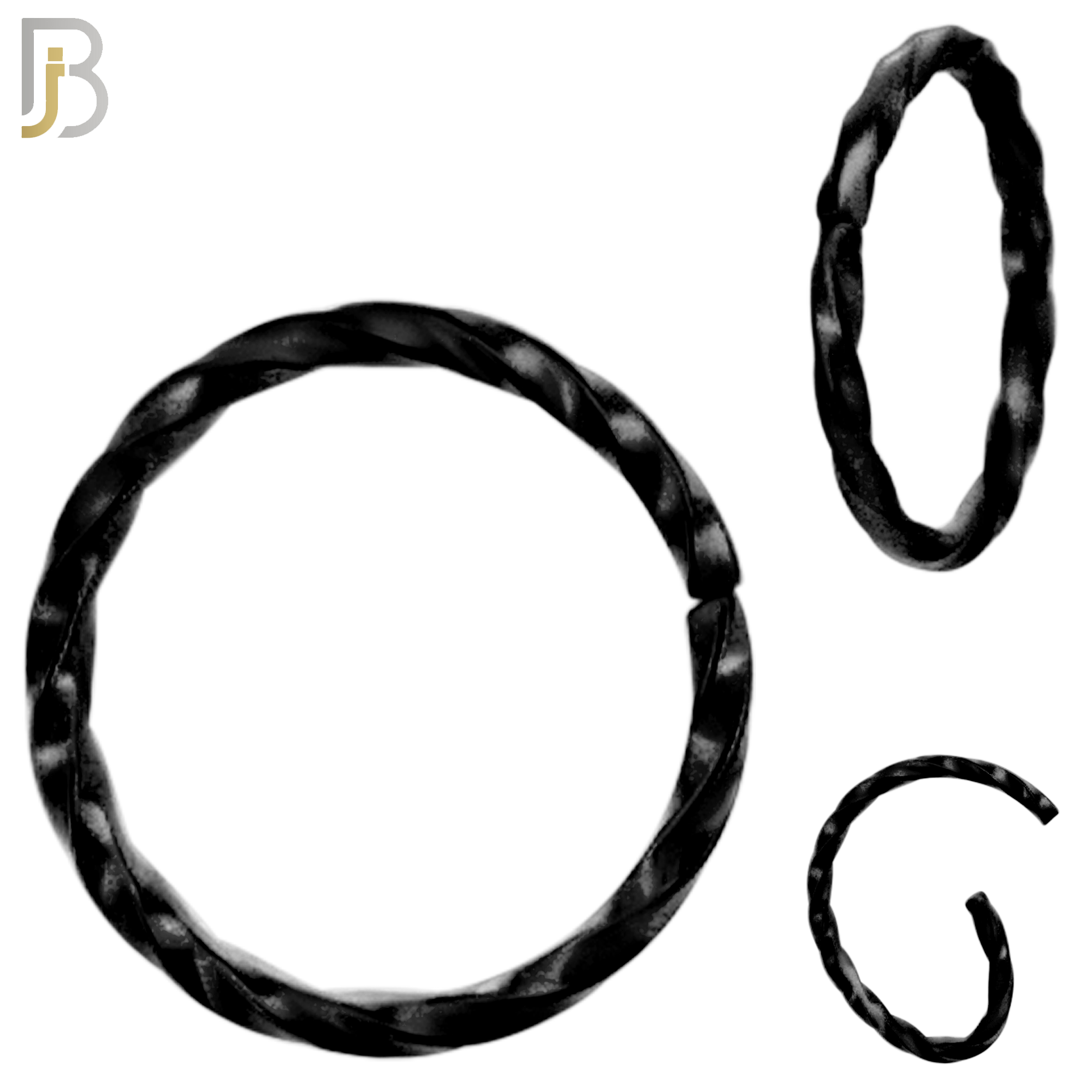 PK-CT11 - 316L Surgical Steel Twisted Hoops Seamless Pack of 30 and Fixed Beads 2mm Pack of 30 image 6