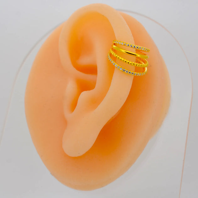 FES007 - Four Hoop Ear Cuff in Brass ( Sold Per Piece) image 3