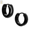 ES01K - 316L Stainless Steel Black Plated Plain Curve Design Huggies image 4