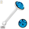 925-PK-NR04S-1A - 2.5mm Assorted CZ 22g Thickness 925 Sterling Silver Nose Bones Press Fit, Packages Pack of 120 image 7