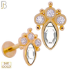 14-LB96 - 14k Yellow Gold Marquise CZ Labret image 3
