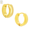 ES01G - 316L Stainless Steel Gold Plated Plain Curve Design Huggies image 4