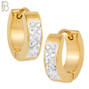 ES03 - 316L Stainless Steel Multi Zircon 4mm Front Thickness Huggies image 2
