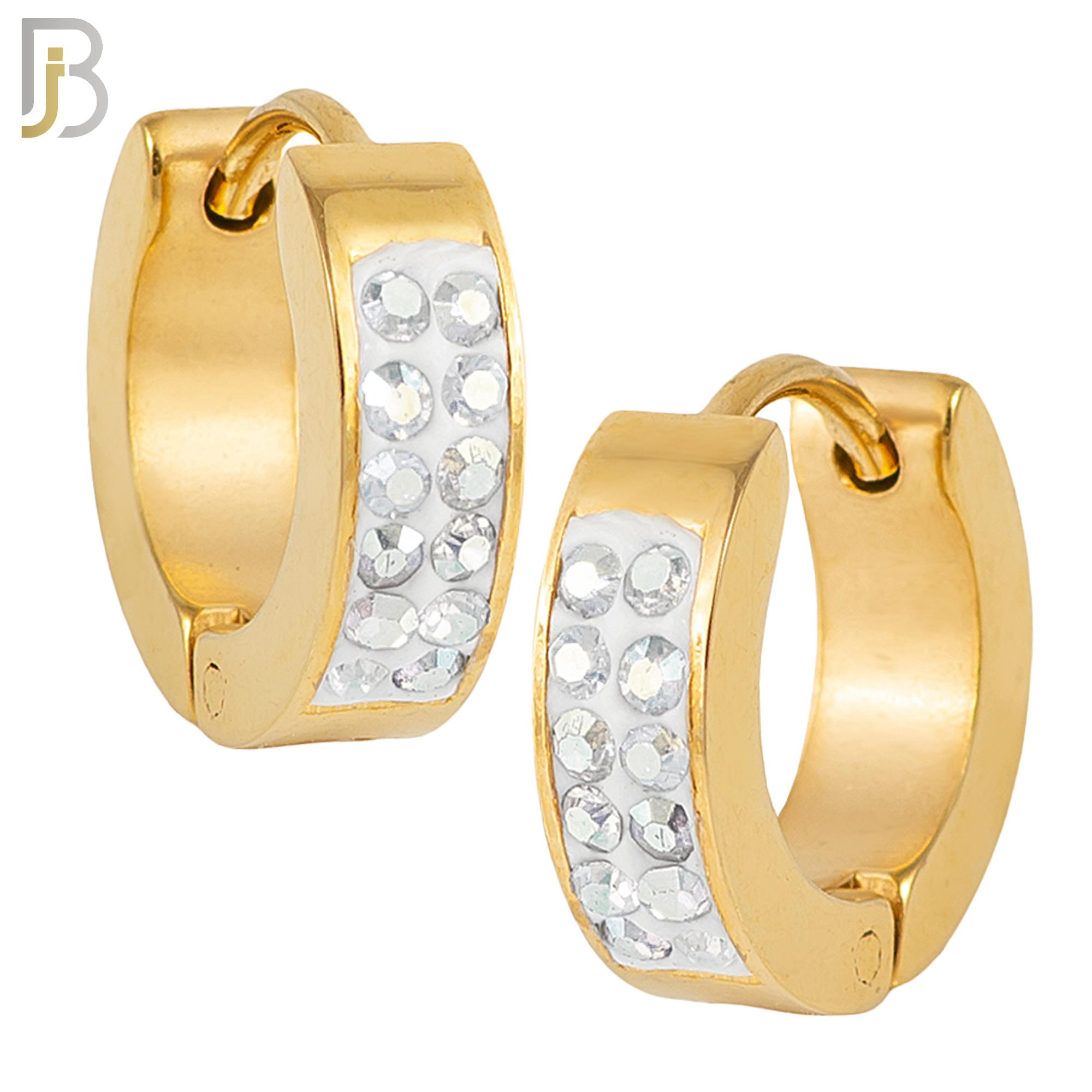 ES03 - 316L Stainless Steel Multi Zircon 4mm Front Thickness Huggies image 2