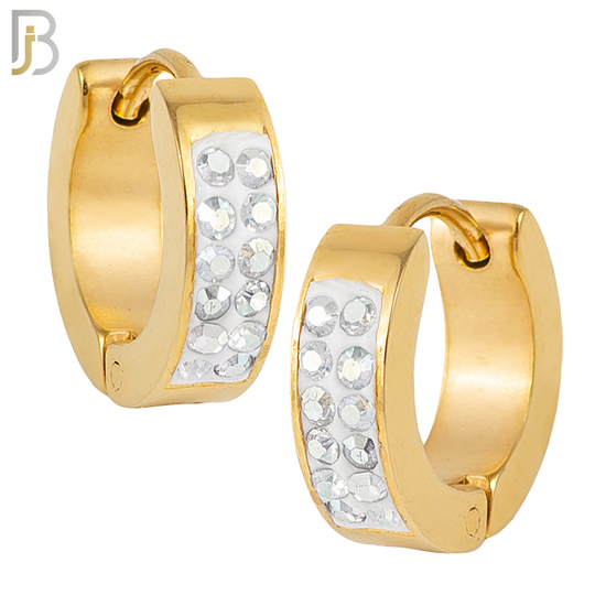ES03 - 316L Stainless Steel Multi Zircon 4mm Front Thickness Huggies image 2